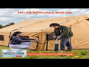 Inflatable Tent for Camping 12-16 Person Glamping Tent with Pump Easy Set Review