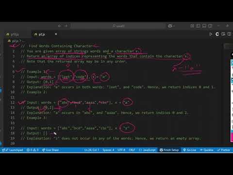 LeetCode Easy | Find Words Containing Character | JavaScript Solution Explained