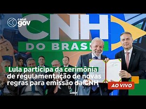 🔴 Lula participa da cerimônia de regulamentação de novas regras para emissão da CNH