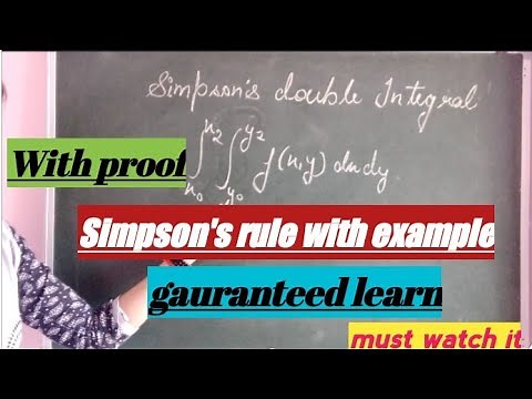 Simpson's rule double Integration
