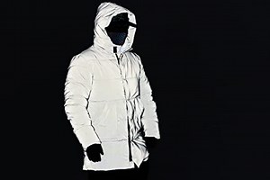 Watch LZLRUN Rainbow Reflective Winter Down Jacket Coat Thick Warm on Amazon Live