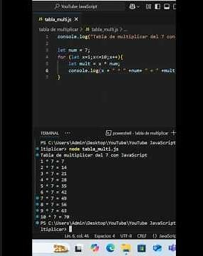 Tabla de multiplicar con JavaScript, super fácil. #javascript #css #html5