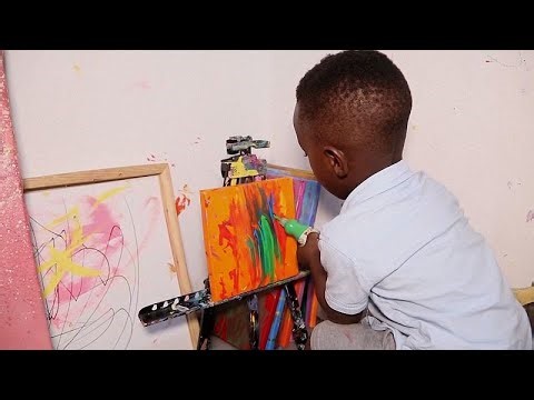Painting prodigy: Ghanaian toddler becomes world's youngest male artist
