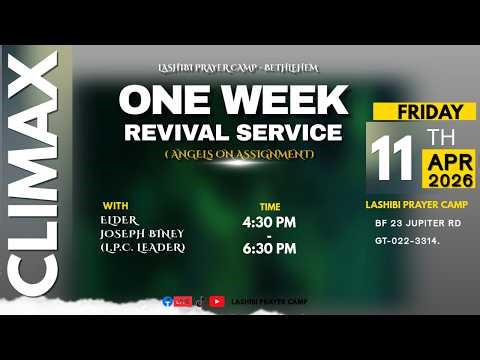 YOU ARE WATCHING THE ONE WEEK REVIVAL SERVICE (ANGELS ON ASSIGNMENT) SERVICE.. 10.04.2026...PRT 2