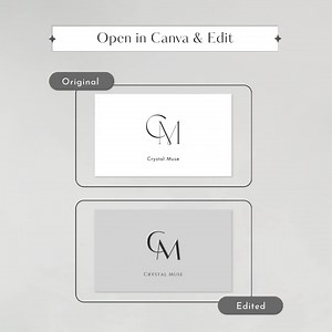 Modern Double-sided Business Card | Canva Editable Template - Etsy Canada