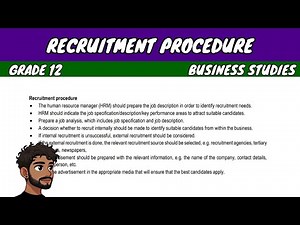 Recruitment Procedure | Grade 12 Business Studies