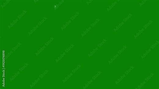Glowing question mark animation, white thin line icon moving and rotating with particle effects, green screen background loop, quiz game faq knowledge concept motion graphic for video editing 4k