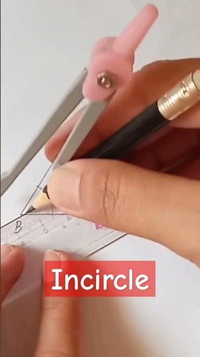 Perfect way to draw Incircle of a triangle #shorts #incircle #triangle #construction #geometry #yt