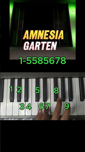How To Play Amnesia Garten of BanBan Easy Piano Tutorial #piano #tutorial #short #amnesia
