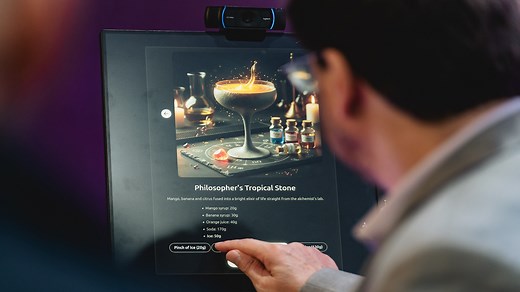 AI-powered robotic bartender mixes custom cocktails at CES 2026