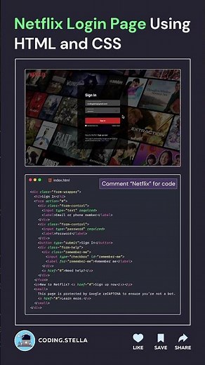 🤯😎 Netflix Login Page using HTML CSS #netflix #cssanimation