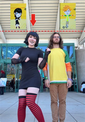 Had to remake this with me goats Mavis and Johnny #tomodachilife #hoteltransylvania #mavis #johnny #cosplay @itsjustshepherd1