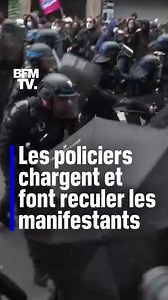 Les policiers chargent et font reculer les manifestants à Paris | BFMTV