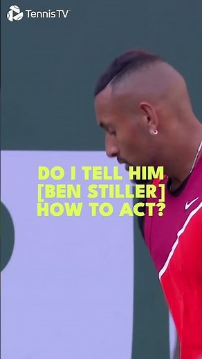 Nick Kyrgios Doesn't Tell Ben Stiller How To Act 🥶