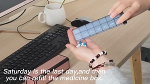 Pill Organizer, Daily Pill Box 7 Day, Weekly Travel Pill Case 1 Time a Day, Large Medicine Container Holder to Storage Vitamins, Medication, Pills, Supplement (Green)