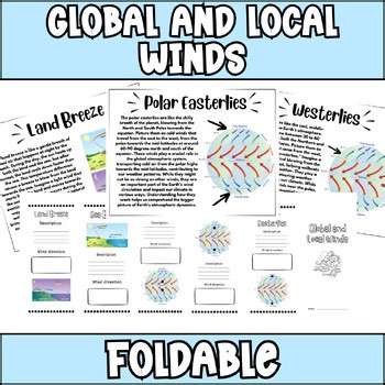 Global & Local Winds Foldable | Earth Science, Weather & Interactive Activity