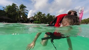 Child Wearing Snorkeling Mask Swimming Underwater Stock Footage Video (100% Royalty-free) 1086672167 | Shutterstock