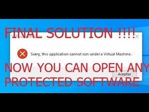 SORRY THIS APPLICATION CANNOT RUN UNDER A VIRTUAL MACHINE . FINAL SOLUTION!!!!