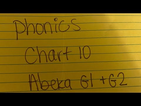 Abeka phonics chart #10 — G1&G2