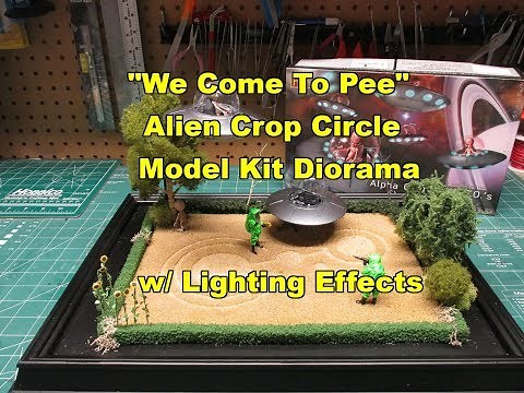 Building an Alien Crop Circle Diorama with Lighting and UFO Model Kit