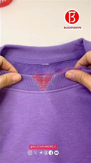 A round neck that's too big can be altered to look beautiful with a different style