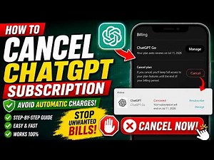 How to Cancel ChatGPT Subscription & Avoid Automatic Charges | Step by Step Guide