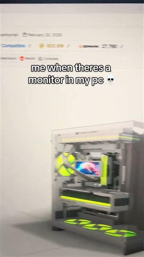 me when theres a monitor in my pc #buildcores #pc #pcbuild #pcgaming #ram
