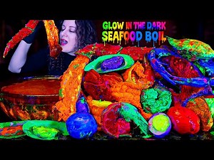 GLOW IN THE DARK SEAFOOD BOIL MUKBANG | SEAFOOD | MUKBANG | DESHELLED LOBSTER | SEAFOOD