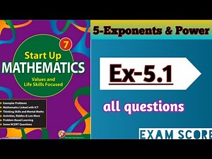 Viva Education start up mathematics class-7|| Exponent and power|| Ex.5.1|| by EXAM SCORE
