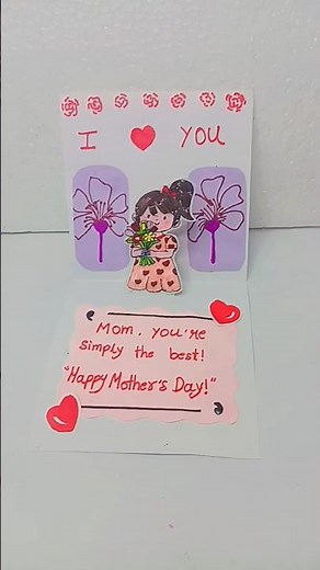 DIY Mother’s Day Pop-Up Card 💖 Easy Handmade Surprise Card for Mom