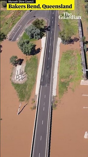 Drone footage shows flooding in Queensland