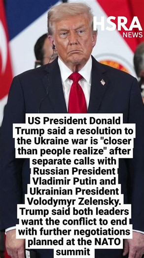 Trump Says Ukraine Peace Deal Is Closer Than Ever After Putin & Zelensky Talks #shorts #news
