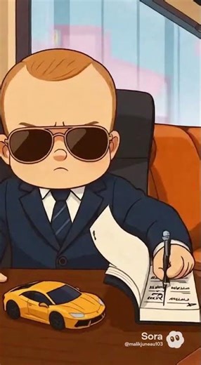 Mini Max perd le contrôle de sa limousine #aivideo #funny #cute #money #rich #viral #cartoonvideo