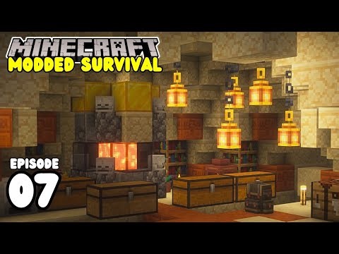Modded Minecraft Let's Play #7 - Pyramid Piston Doors