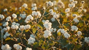 A vibrant and thriving community of cotton plants cared for without the use of harmful pesticides.