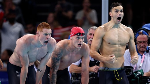 U.S. nabs silver behind Great Britain in men's 4x200m relay