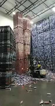 Massive forklift warehouse fail