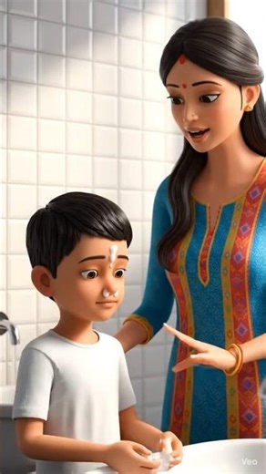 Easy Face Cleaning Routine for Kids Step By Step Kids cartoon