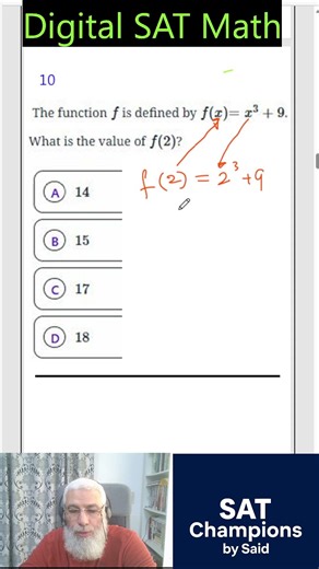 #shorts Solving Digital SAT Math test problems 0158 #mathtutor