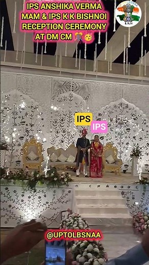 IPS ANSHIKA VERMA MAM & IPS K K BISHNOI SIR RECEPTION CEREMONY AT DM CM SIR 🥳 #ips #dm #cm #shadi