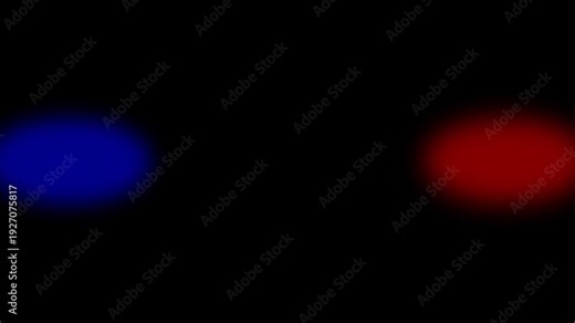 Flashing strobe lights from an emergency vehicle defocused to create a smooth bokeh background Red flashing warning light, siren. Soft Light Abstract Background 4k video Emergency Lights...