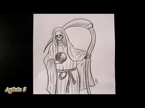 How to draw death is a cult image | La Santa Muerte