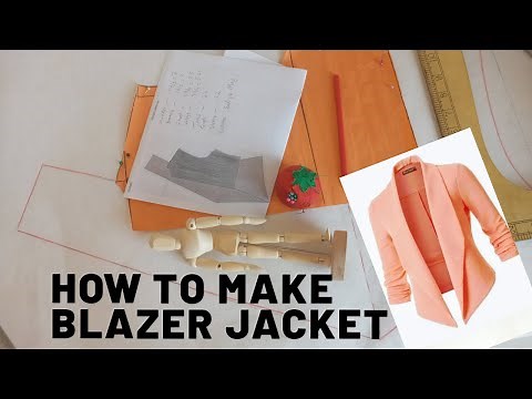 How to Make Blazer Jacket Easy Pattern |DIY Jacket Pattern Making and Illustration| Saliq Mag