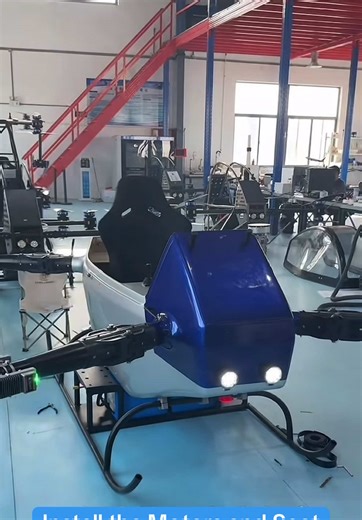 Skytech X1 eVTOL: Seats & Motors Installed