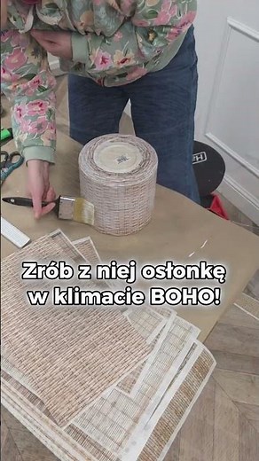 Zmień nudną donicę w piekną plecionkową osłonkę w stylu BOHO! #donicadiy #rattandiy