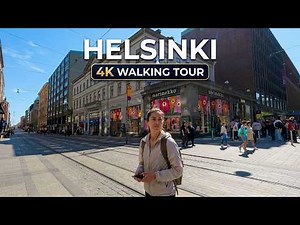 Helsinki, Finland 🇫🇮 4K Walking Tour | Central Station, Senate Square, Market Square & Oodi Library