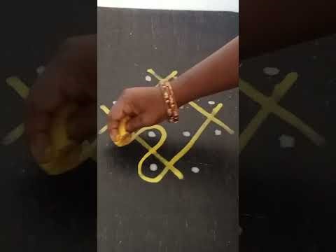 Traditional Arisi Maavu Kolam (4*2Dot) | Elegant Kambi Kolam Tutorial"#kambikolam