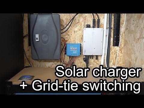 AUTO SWITCHING A SOLAR CHARGE CONTROLLER AND A GRID TIE INVERTER