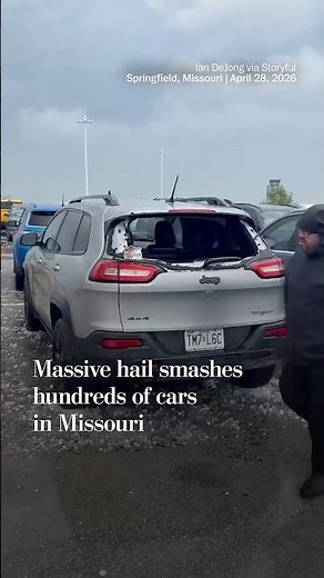Massive hail smashes hundreds of cars in Missouri