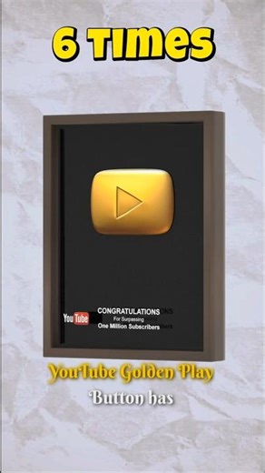 YouTube Gold Play Button Evolution (2012–2024) 🏆 Real Gold to Modern Design! ▶️ #shorts
